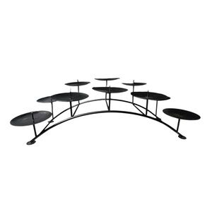 Wrought Iron Tiered Candle Holder Display - Holds 10 candles